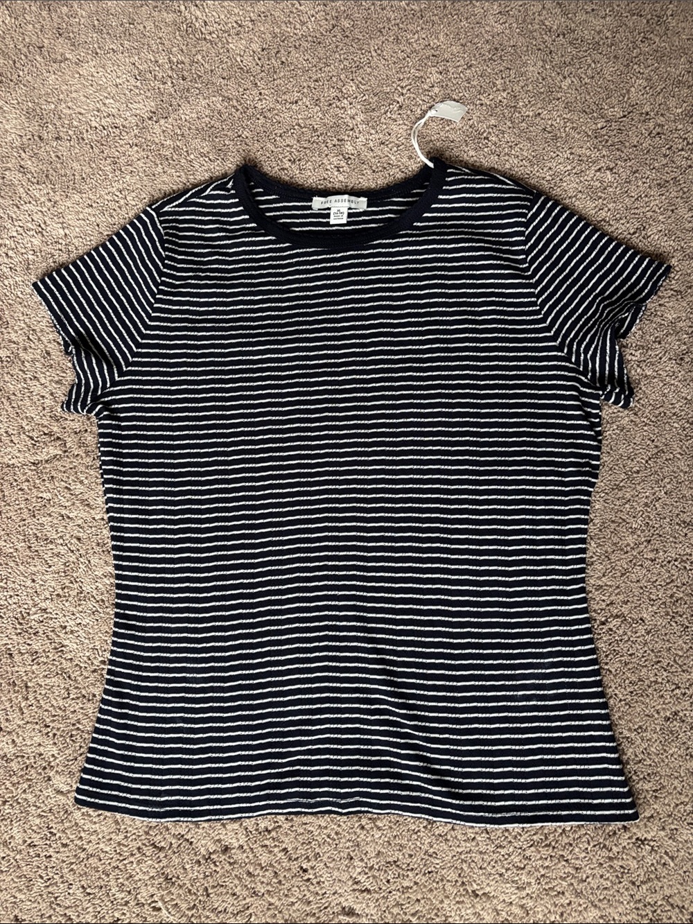 Women’s  Striped Short Sleeve Tee - Blue & White